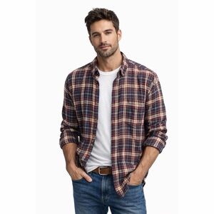 L.L. Bean Scotch Plaid Flannel Button Down